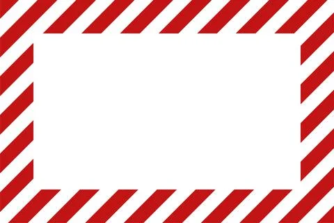 Candy cane christmas frame with blank space. Christmas border frame. Stock Illustration