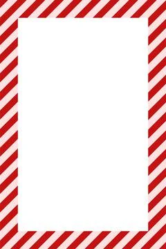 Candy cane christmas frame with blank space. Christmas border frame. Stock Illustration