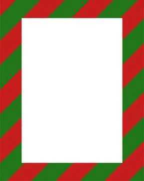 Candy cane christmas frame with blank space. Christmas border frame. Stock Illustration