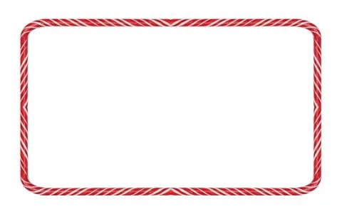 Candy cane Christmas frame Stock Photos