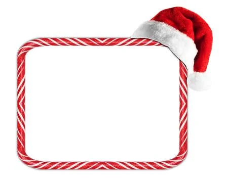 Candy cane Christmas frame Stock-Fotos