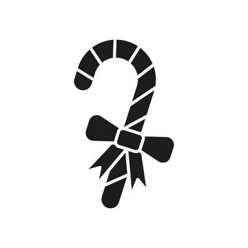 Candy cane christmas icon vector basic design simple and modern Stock Illustration