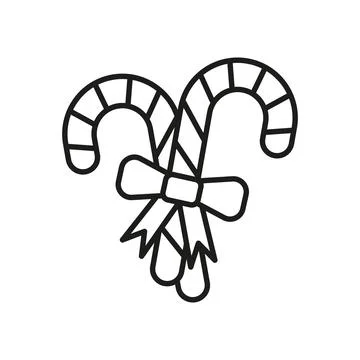 Candy cane christmas icon vector basic design simple and modern Stock Illustration