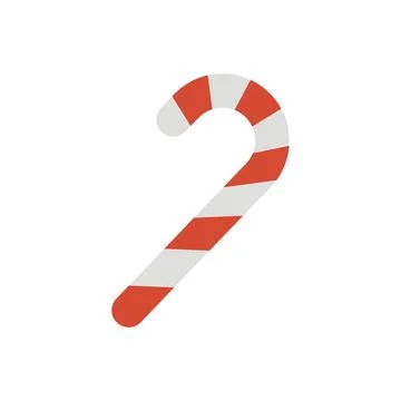 Candy cane christmas icon vector basic design simple and modern Stock Illustration