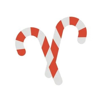 Candy cane christmas icon vector basic design simple and modern Stock Illustration