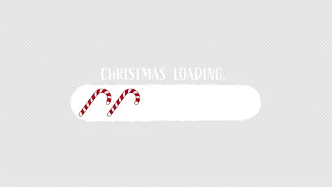 Candy cane Christmas loading bar animation, on a transparent background Stock Footage 144407716