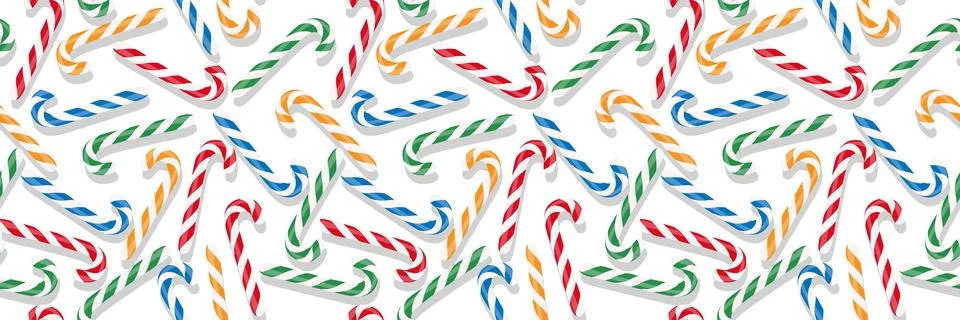 Candy cane Christmas pattern Stock Illustration