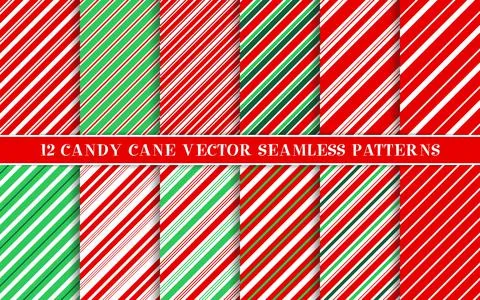 Candy cane christmas pattern, seamless backgrounds 스톡 일러스트
