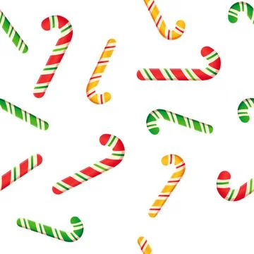 Candy cane christmas seamless pattern Stock Illustration