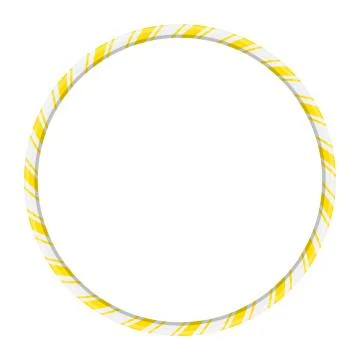 Candy cane circle frame for christmas design isolated on white background Stock Illustration