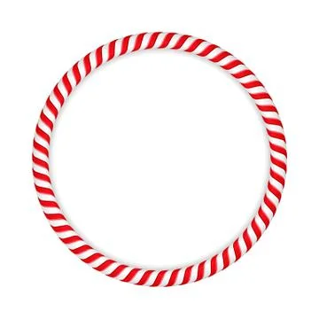 Candy Cane Circle Stock Illustration