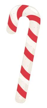 Candy cane, color illustration Illustrazione stock