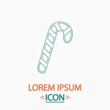 Candy cane computer symbol Stock Illustration