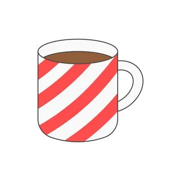 Candy cane cup Stock Illustration