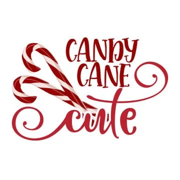 Candy Cane Cute - Hand drawn vector illustration. Stock-Illustration