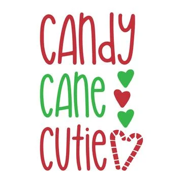 Candy cane cutie typography t-shirt design, tee print, t-shirt design Stock Illustration