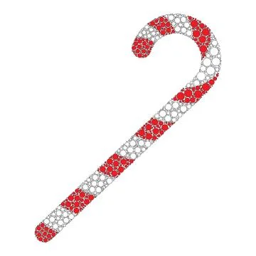 Candy cane dot icon isolated on white background Stock Illustration