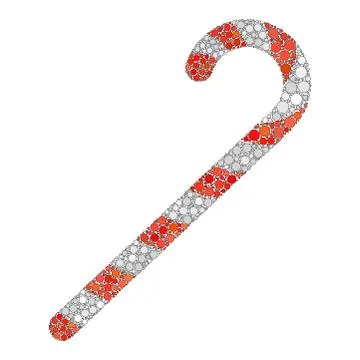 Candy cane dot icon isolated on white background Stock Illustration
