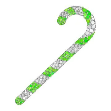 Candy cane dot icon isolated on white background Illustrazione stock