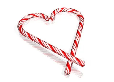 Candy cane in the form of a heart Stock-Illustration