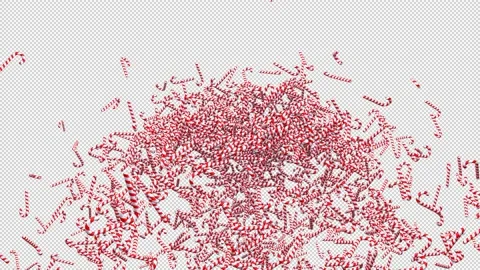Candy cane fountain - 3d render with alpha channel. Stock Footage 167507781