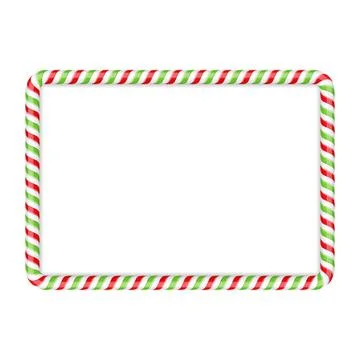 Candy Cane Frame Stock Illustration