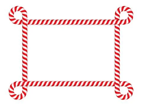 Candy Cane Frame Stock Illustration