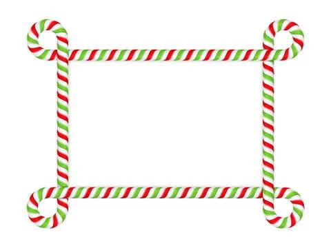 Candy Cane Frame Stock Illustration