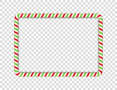 Candy Cane Frame Stock Illustration