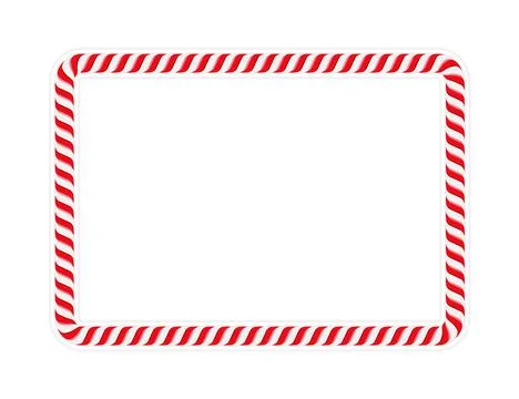 Candy Cane Frame Stock Illustration
