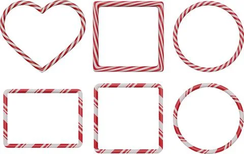 Candy cane frames Stock Illustration