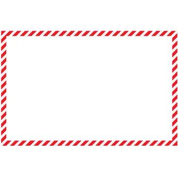 Candy cane frames on white background. Christmas and New Year candy frame. Stock Illustration