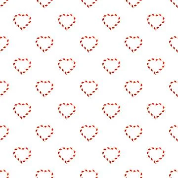 Candy cane heart pattern creating sweet love background Stockillustratie