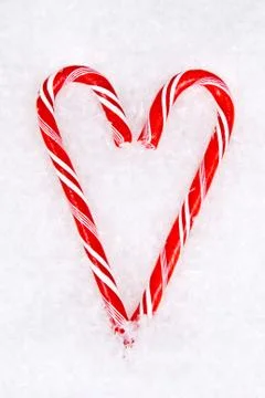 Candy cane heart Stock Photos