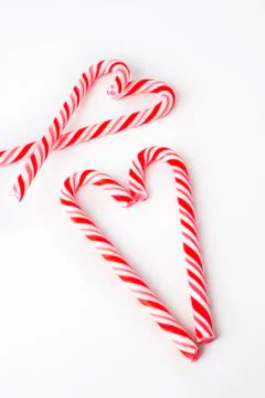 Candy cane heart Stock Photos