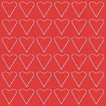 Candy Cane Heart Shape Pattern Decoration Romantic Design Illustrazione stock