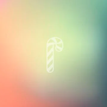 Candy cane icon on blurred background Stock Illustration