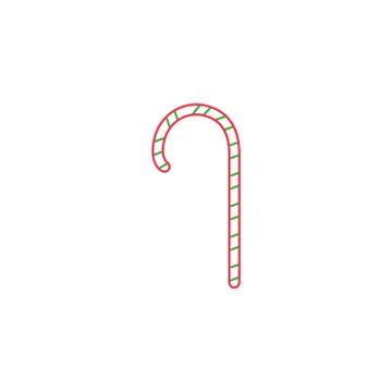 Candy cane icon, Christmas peppermint, vector graphics, a colorf Stock Illustration