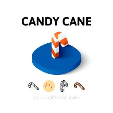 Candy cane icon in different style Stock Illustration