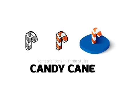 Candy cane icon in different style Stock Illustration