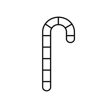 Candy cane icon element of christmas icon for mobile concept and web apps. Th Illustrazione stock