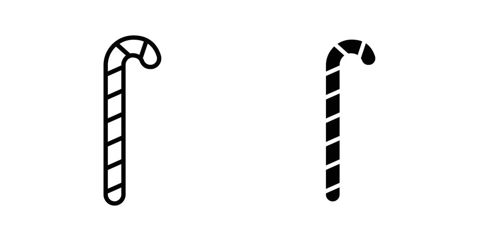 Candy Cane icon illustration vector, icon set for apps Stock Illustration