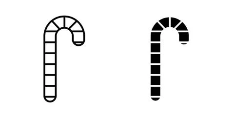 Candy Cane icon vector art Illustrations Illustrazione stock