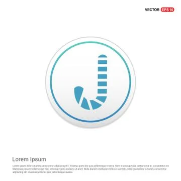 Candy cane icon - white circle button Stock Illustration