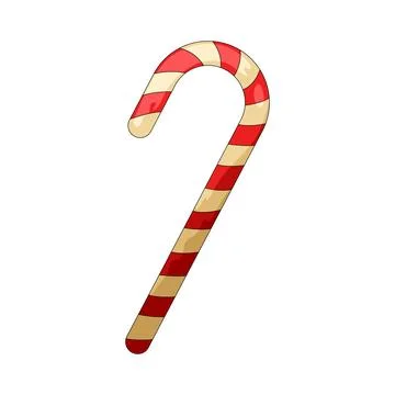 Candy cane illustration Ilustração Stock