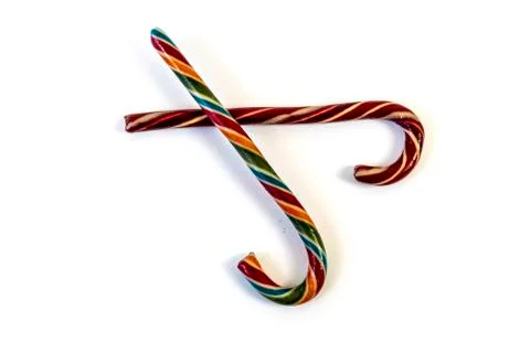 Candy Cane, isolate, design element for christmas Stock Photos