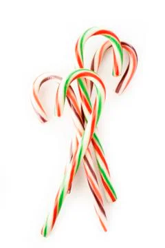 Candy cane isolated on white background Stock Photos