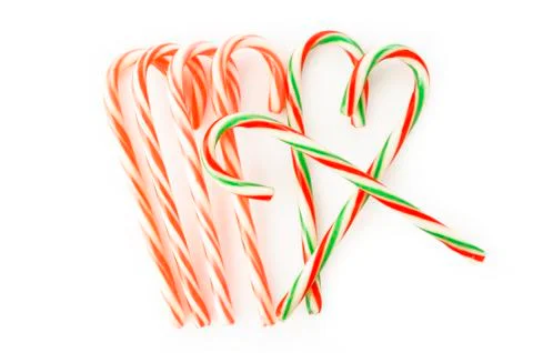 Candy cane isolated on white background Stock Photos