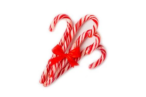 Candy cane isolated on white background. 스톡 사진