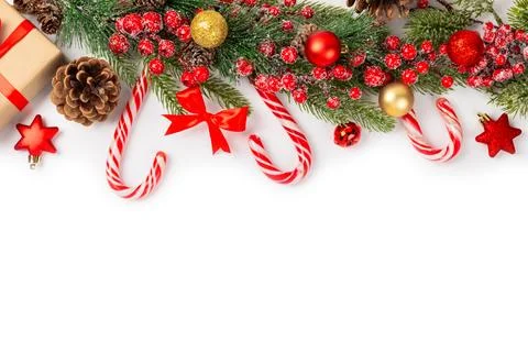 Candy cane isolated on white background. 스톡 사진